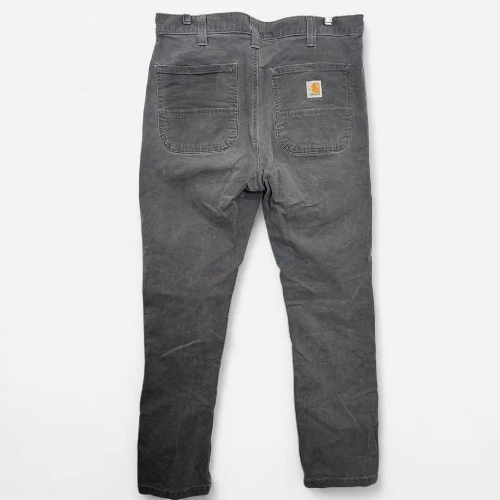 Carhartt Straight Fit Work Pants Gray 33x32 Utility Canvas Carpenter Workwear‎